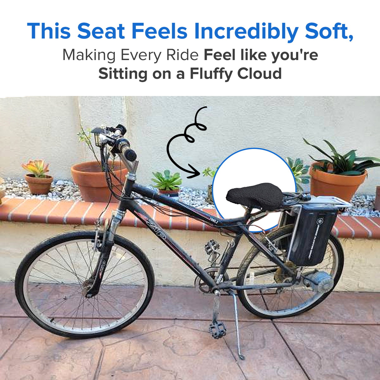 Universal Fleece Seat Cover for Bike & Scooter Seats