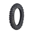 3.00-12 (80/100-12) Tire with JK620 Knobby Tread for Baja, Coolster, & Honda Dirt Bikes; close-up of black tire with knobby tread pattern, ideal for rear wheel use on 70cc+ mini dirt bikes.