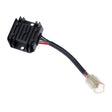 5 Pin 5 Wire 1-Plug HK-D Rectifier (Voltage Regulator) for ATVs, Dirt Bikes, & Go Karts, showing a black electronic device with multiple wires and a cable with a plug.