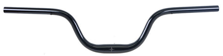 Close-up of the 5 Rise MTB/City Handlebar in Black with 31.8mm Clamp, highlighting the sleek handle and lever attachment for bicycles and scooters.