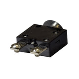 50 Amp Circuit Breaker for the ActiveCare Prowler, Catalina, Medalist, and Renegade featuring a black square body with silver screws and straight tab terminals for easy installation and push-button reset.