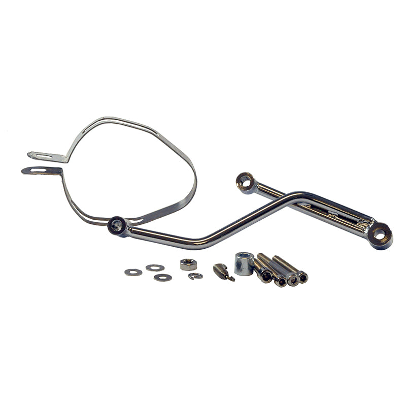 Hex Shape Stainless Steel Exhaust Kit for 50cc & 80cc Scooters, featuring a close-up view of the metal object with visible screws and bolts, essential for scooter performance enhancements.