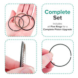 72cc Piston Ring Set for 50cc GY6 QMB139 Engine Big Bore Kits (5 Rings)