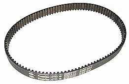 Electric Scooter Parts: 560-5M/15 Drive Belt, featuring black construction with distinct white text, designed for various recreational electric scooters, measuring 560 mm x 15 mm, compatible with a 5M pitch belt sprocket.