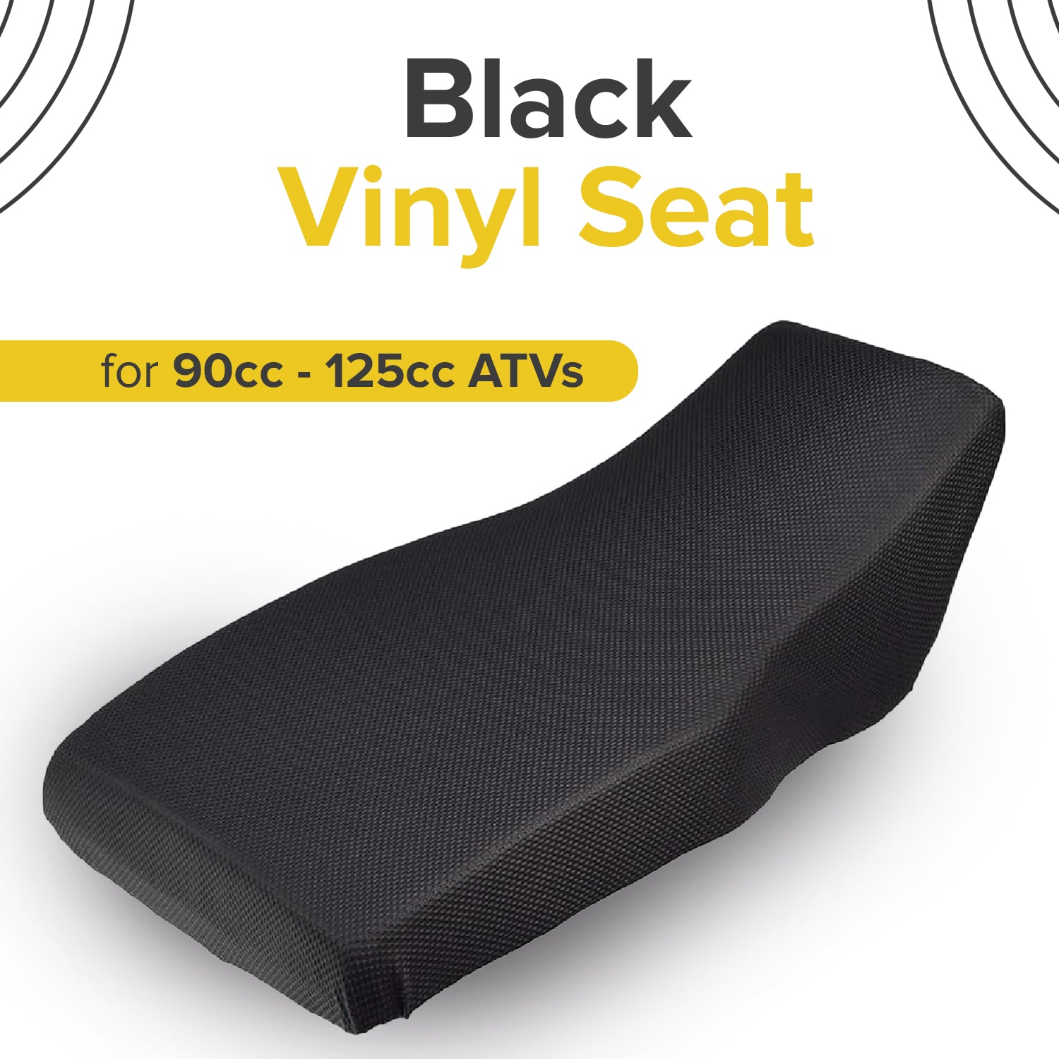 Black Vinyl Seat for 90cc - 125cc ATVs