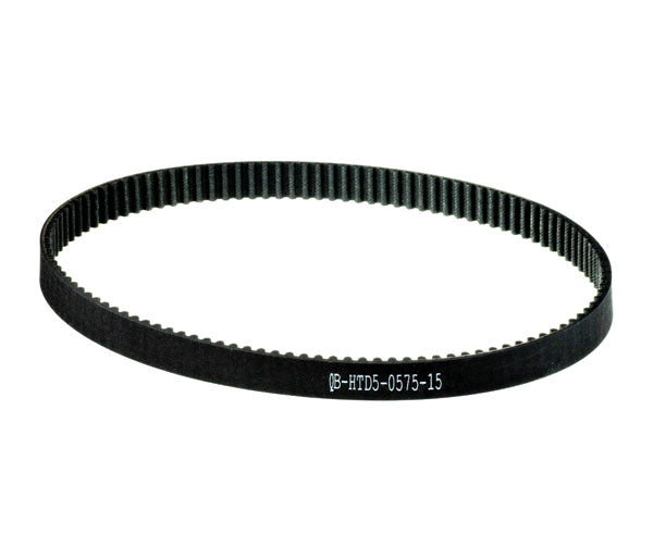 575-5M/15 Drive Belt featuring white text, commonly used for electric scooters, showcasing visible measurements and specifications depending on the manufacturer.