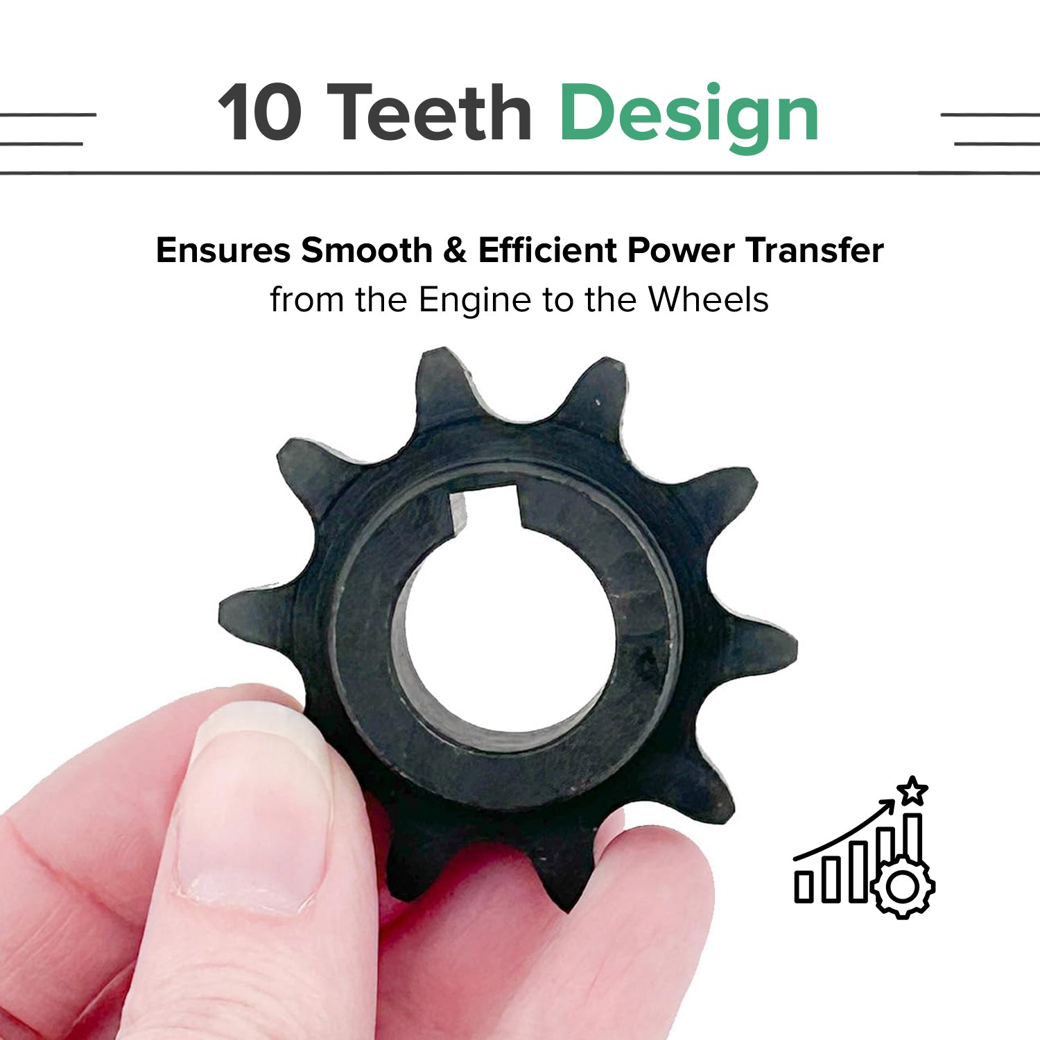420 Chain 10 Tooth Sprocket for the Coleman BT200X, CT200U Trail, & CT200U-EX Mini Bikes