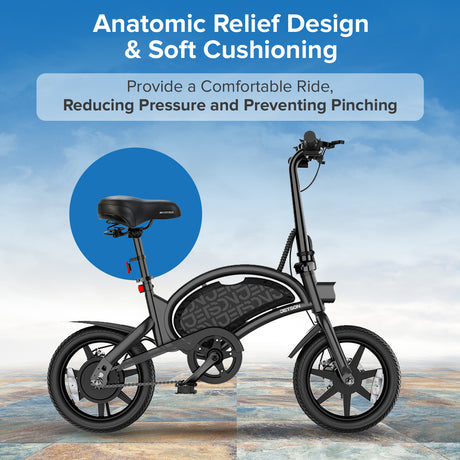 Wide Cruiser Saddle Seat with Anatomic Relief for Bicycles, Electric Bikes, & Scooters