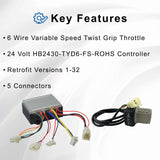 Razor MX400 (Versions 1-32) HB2430-TYD6-FS 6-Wire Throttle & Control Module Bundle