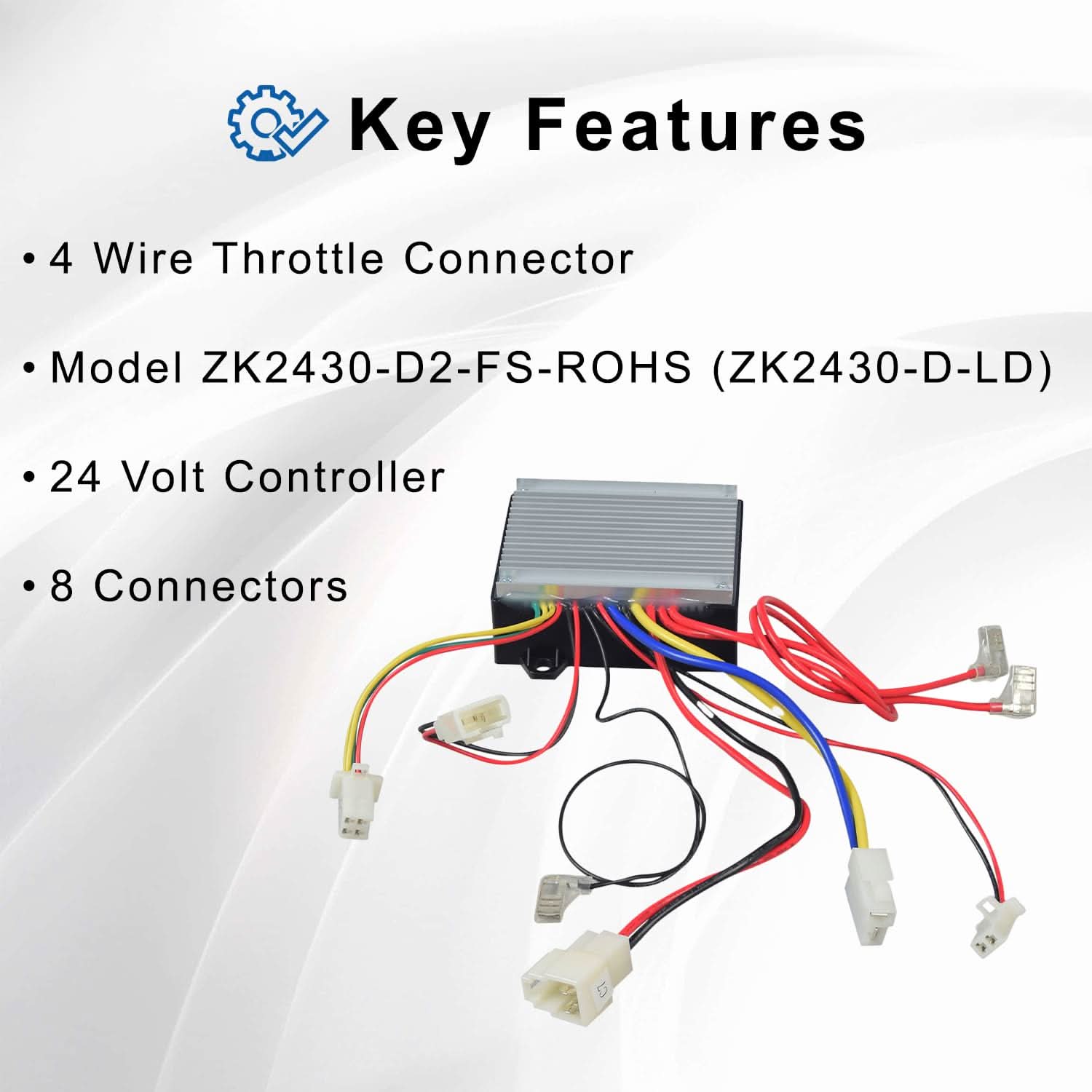 24 Volt ZK2430-D2-FS-ROHS (ZK2430-D-LD) Controller for The Razor MX350 Dirt Rocket Bike (Versions 37-40)
