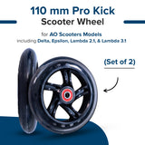 110 mm Pro Kick Scooter Wheel with 5-Clover Core (Set of 2)