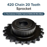420 Chain 20 Tooth Sprocket for the Baja Mini Bike MB165 & MB200 (Baja Heat, Mini Baja, Baja Warrior)