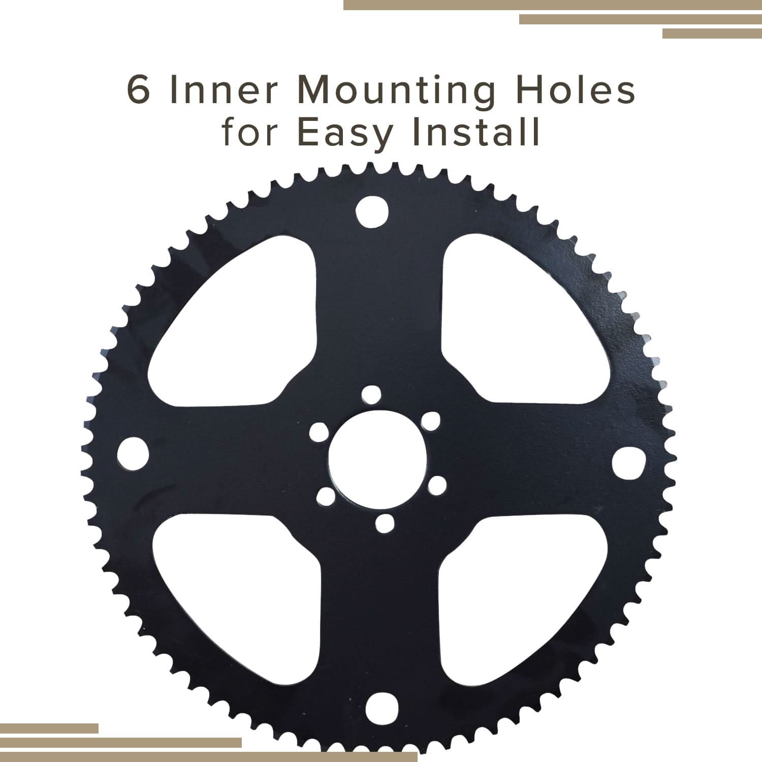 75 Tooth #35 Chain Rear Wheel Sprocket for the Realtree RT100 Mini Bike