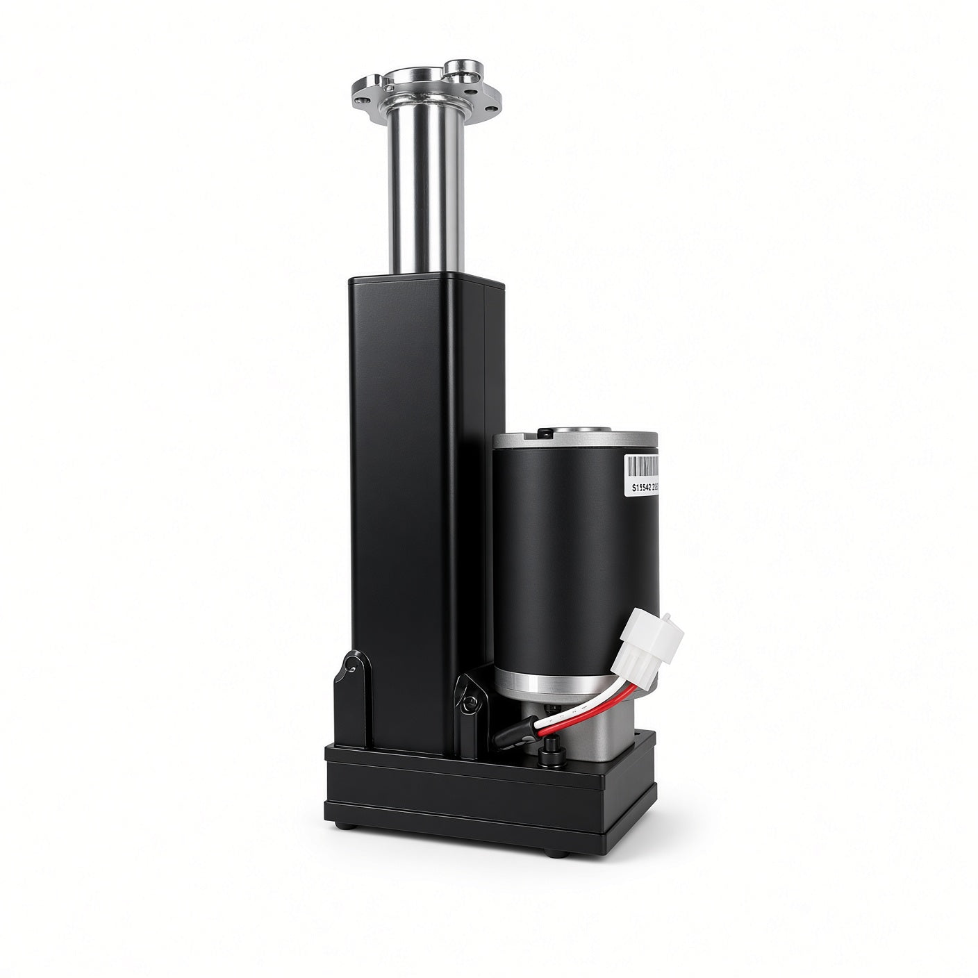 Merits Dualer P312 seat lift actuator with lift motor and wiring connector, alternate view