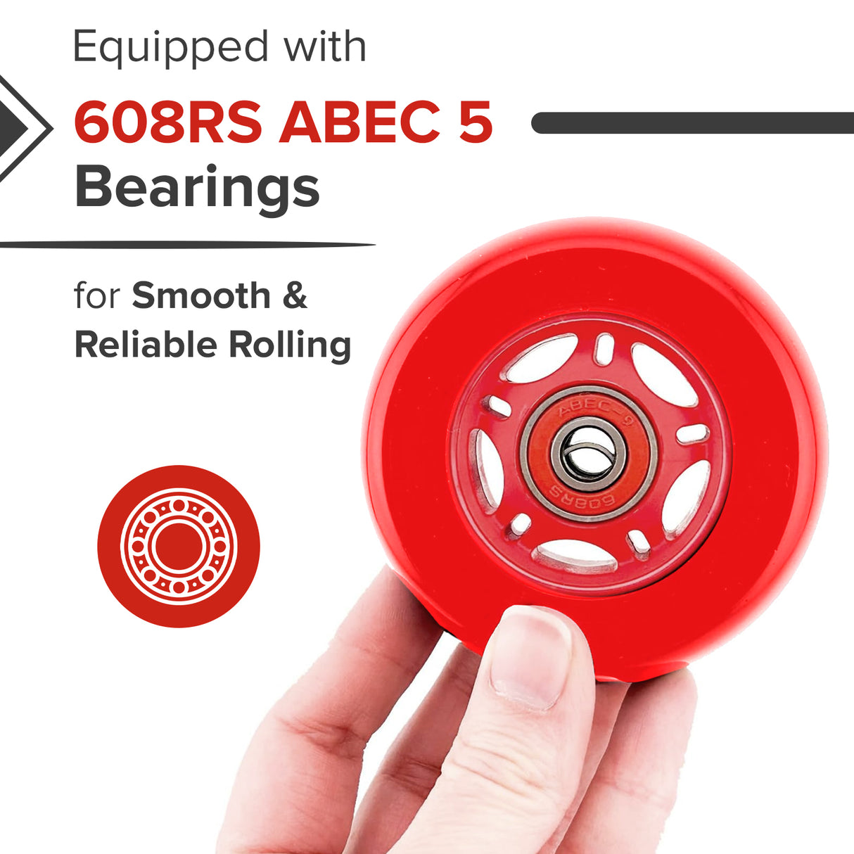 76 mm x 30 mm Caster Wheels for the Razor Crazy Cart (V7+), Crazy Cart DLX (V1+), Crazy Cart Shift (V1+), & Crazy Cart XL (V3+) (Set of 2)
