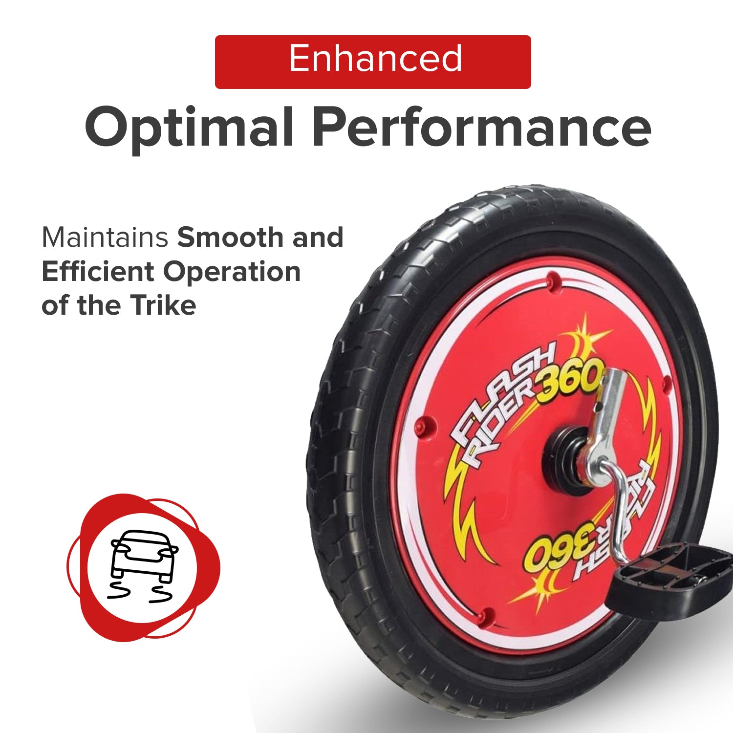 Front Wheel with Pedals for the Razor FlashRider 360