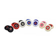 64 mm Caster Wheels with 608 Bearings (Set of 2) displayed in various colors and patterns, suitable for Yvolution Fliker lift scooters, ensuring a smooth and safe ride.