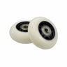 64 mm Caster Wheels with 608 Bearings (Set of 2) shown in a close-up view. Ideal replacement for kick scooters, featuring smooth, safe ride bearings.