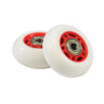 64 mm Caster Wheels with 608 Bearings (Set of 2) displayed, ideal for kick scooters, featuring a sleek design for a smooth and safe ride, compatible with Yvolution Fliker lift rear.