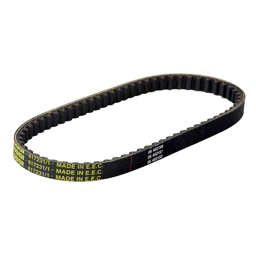 664-16.5-30 Malossi Aramid Scooter CVT belt for Italjet 50cc Scooters, featuring prominent text on a sleek black belt designed for durability and performance in street scooters.