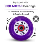 76 mm Wheels with Bearings for Razor Ripstik® Classic, Ripstik® DLX, and Ripstik® "G" (Set of 2)