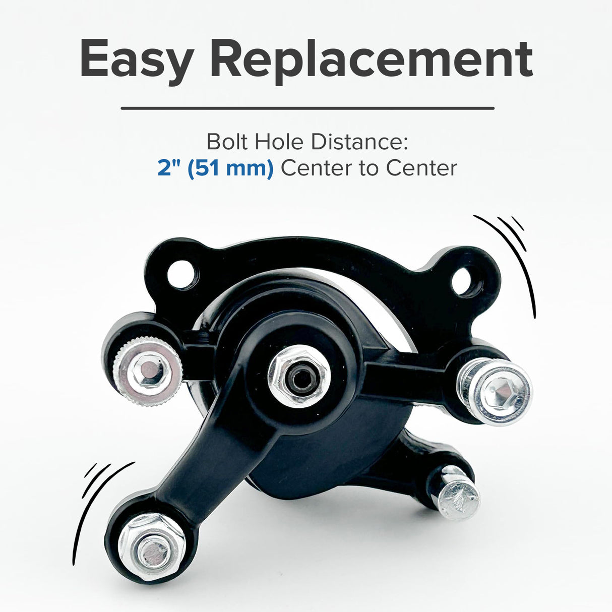 Brake Caliper Assembly for the Razor MX500, MX650, SX500, Dirt Quad, Dirt Quad 500,  E500S, & Pocket Mod Bellezza