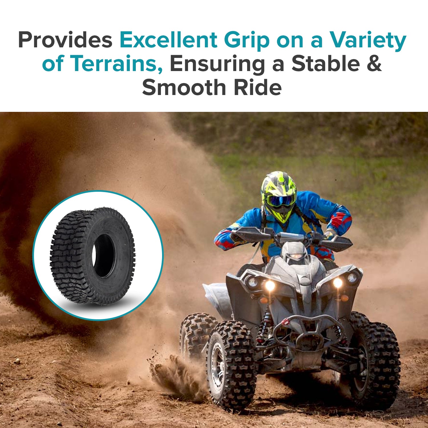 15x6.00-6 Pneumatic Tire for the MotoTec FatBoy Electric Scooter