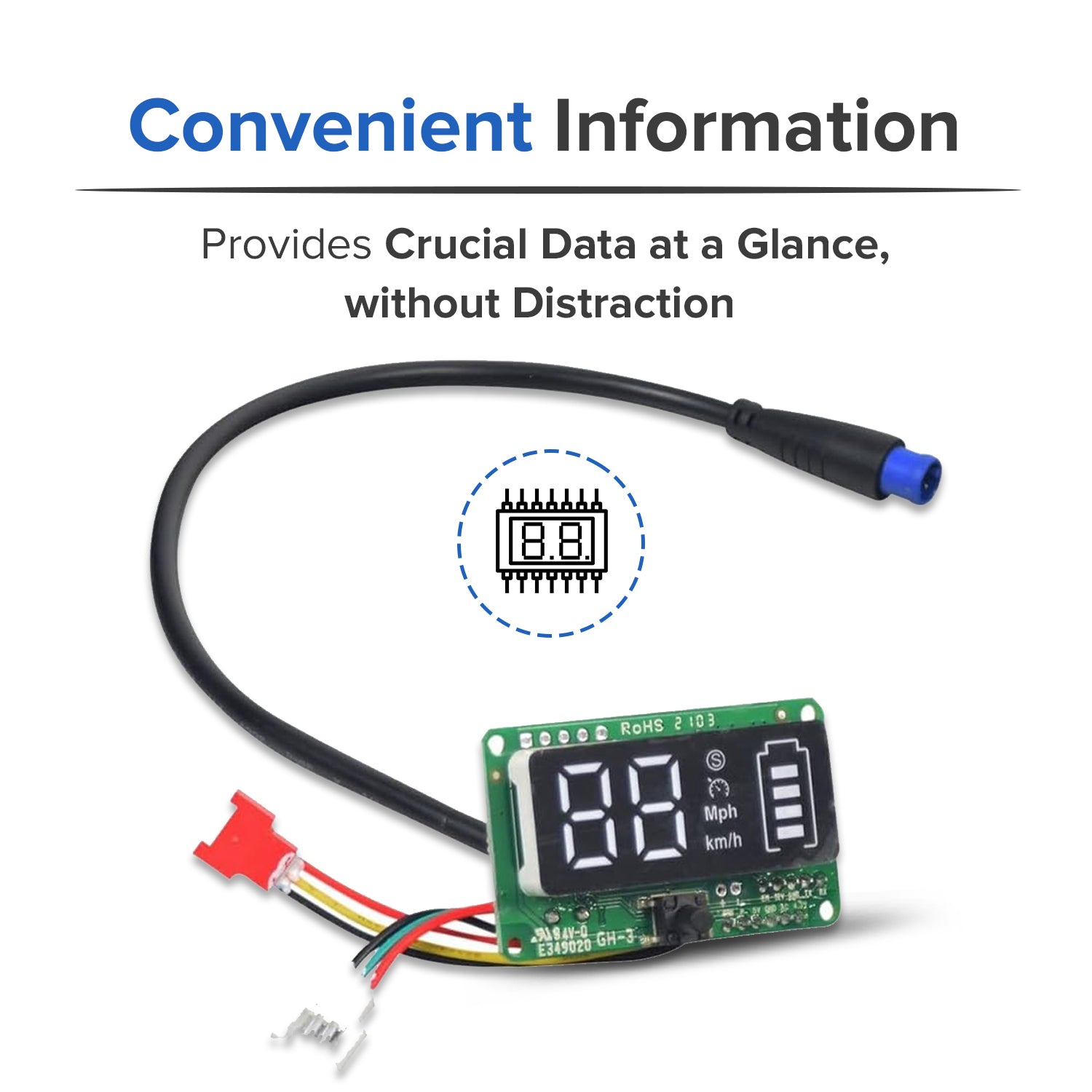 Electronic Dashboard Display for the Hover-1 Comet Electric Scooter