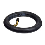 6x1-1/4 Wheelchair Inner Tube with Angled Valve Stem, featuring a black rubber tube and brass valve, designed for unique wheelchair sizes.