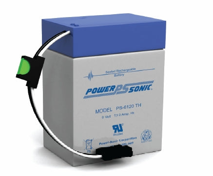 Power Wheels Battery - 6 Volt S / TS Connector (Premium), featuring a rectangular battery with an attached wire, designed for older Power Wheels models before 1988. Compatible with S and TS connectors.