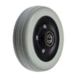 6x2 Invacare-Style Urethane Caster Wheel with Offset Bearings, featuring a black rubber rim and metal center, designed for durability and reliability with distinct offset bearings.