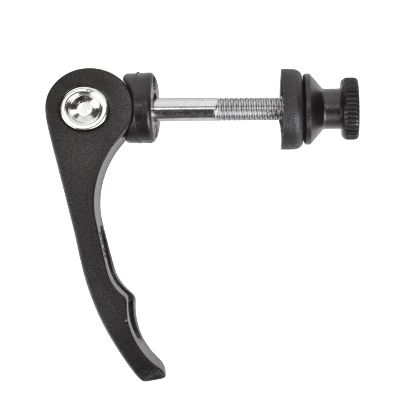 6x55mm Black Quick Release Lever by Sunlite, featuring a sleek black and silver metal design, ideal for bicycles and scooters.