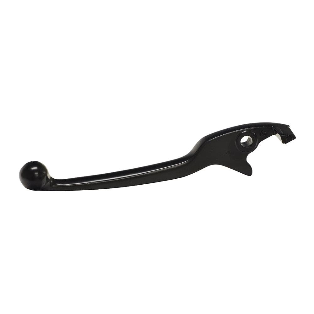 Right Side Black Aluminum Scooter Brake Lever for Hydraulic Systems, showing a sleek black lever with a ball end, designed for disc brakes on scooters, ATVs, and dirt bikes.