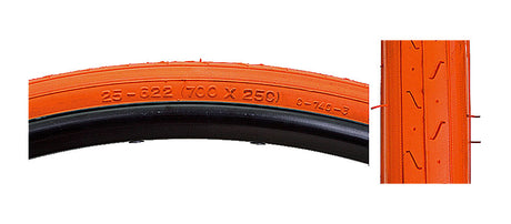 Close-up of the 700x23 Super HP CST740 Bicycle Tire from Sunlite, showcasing its tread pattern and durable construction. Ideal for replacing old 700x23 bike tires.