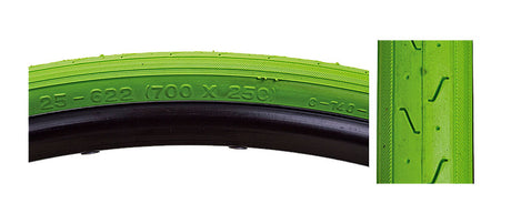 Close-up of the 700x25 Super HP CST740 Bicycle Tire from Sunlite, showcasing the detailed tread pattern and robust design, ideal for replacing your old bike tire.