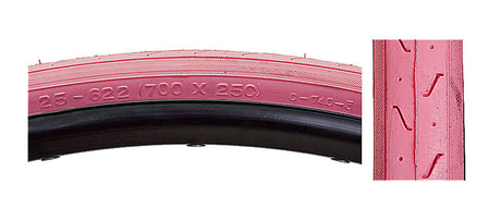 Close-up of the 700x25 Super HP CST740 Bicycle Tire from Sunlite, showcasing its detailed tread pattern and high-performance design. Perfect replacement for your bike's 700x25 tire.