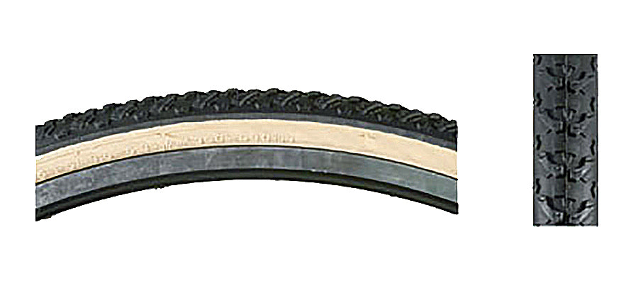 Close-up of the 700x35 Black Corporal CST1605 Bicycle Tire, showcasing its tread pattern and durability, perfect for replacing old bike tires with a reliable Cheng Shin model.