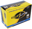 A box with a yellow and black logo containing the 700x40-45 Bicycle Inner Tube with Straight Valve from Sunlite, emphasizing its packaging and branding.