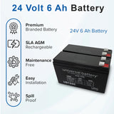 6 Ah 24 Volt Battery Pack for the Razor Power Core E100 (V1+)