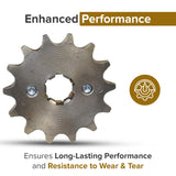#420 Chain - 14 Tooth Front Sprocket for 50cc, 70cc, 90c, 110cc, & 125cc Pit Dirt Bikes & ATVs with 17 mm Shaft