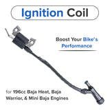 196cc 6.5 Hp (Honda GX200 Clone) Ignition Coil for the Baja Mini Bike MB165 & MB200 (Baja Heat, Mini Baja, Baja Warrior)