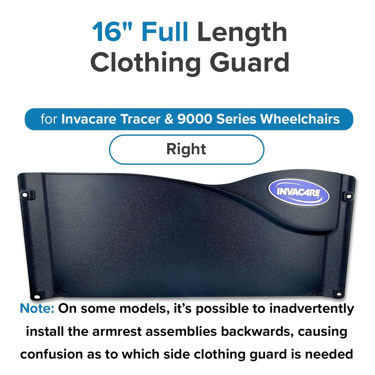 Full Length Clothing Guard for Invacare Tracer & 9000 Series Wheelchairs