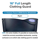 Full Length Clothing Guard for Invacare Tracer & 9000 Series Wheelchairs