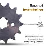 #420 Chain - 14 Tooth Front Sprocket for 50cc, 70cc, 90c, 110cc, & 125cc Pit Dirt Bikes & ATVs with 17 mm Shaft