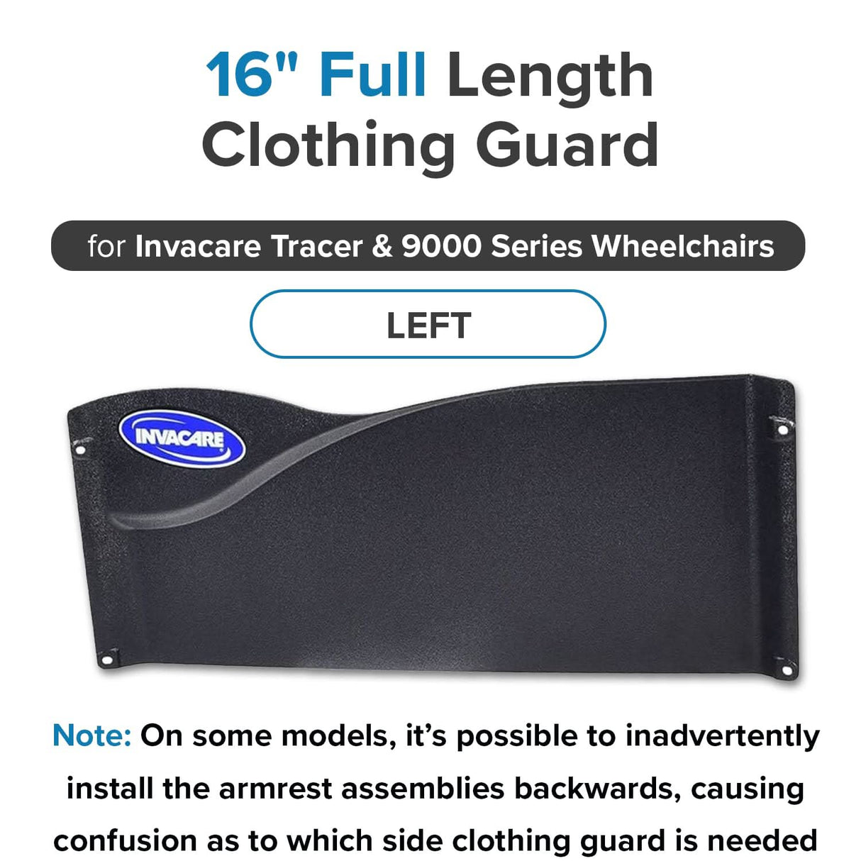 Full Length Clothing Guard for Invacare Tracer & 9000 Series Wheelchairs