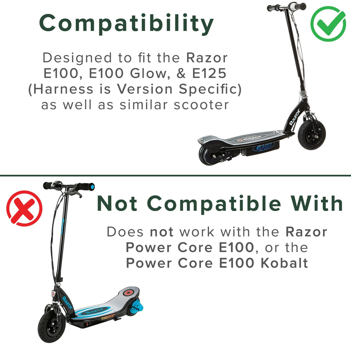 24 Volt Battery Pack for the Razor E100, E100 Glow, & Razor E125