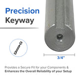 3/4" x 10" Jackshaft with 3/16" Keyway for Go-Karts & Mini Bikes