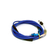 76 Throttle Cable for Scooters, featuring a blue hose with a black rubber connector and a screw attachment, compatible with GY6 125cc, 150cc, and QMB139 Chinese scooter engines.