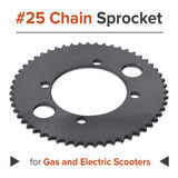 #25 Chain Sprocket - 55 Tooth - 2-9/16" Mounting Hole Circle (x4 Holes)