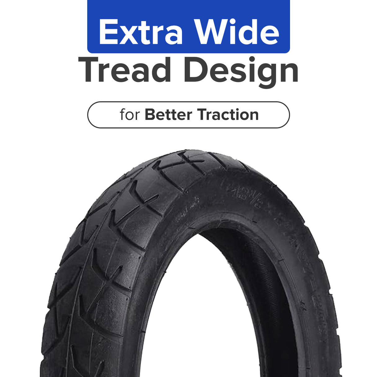 12-1/2"x2-1/4" (57-203/62-203) Scooter Tire with Wide Tread